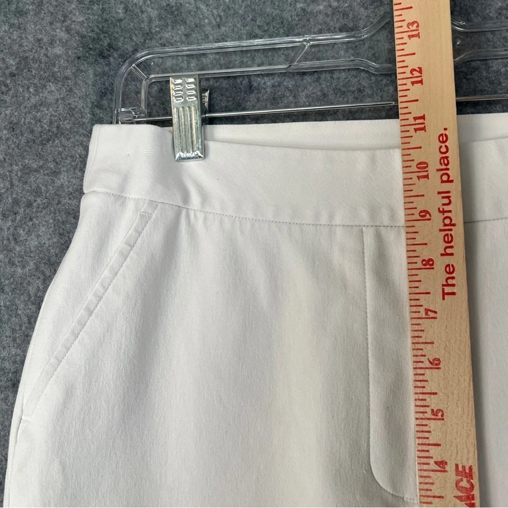 SPANX On the Go Kick Flare Pull On Pants in Classic White Size Medium
